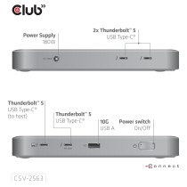 Buy Club 3D CSV-2563 5-1 ThunderboltTM 5 Hub 5K60Hz ThunderboltTM Share zertifiziert 180W in Cyprus, Nicosia, Limassol, Larnaka,