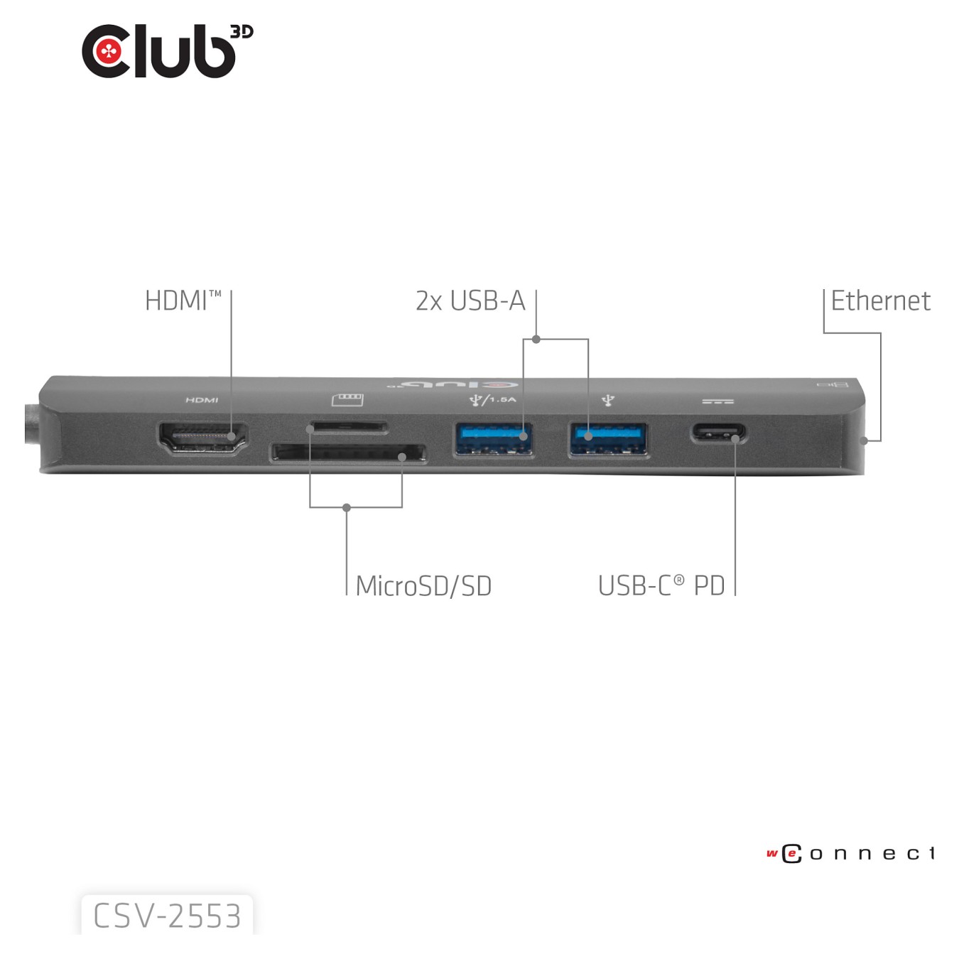 Buy Club 3D USB Type-C® 7-in-1 Hub in Cyprus, Nicosia, Limassol, Larnaka, Pafos