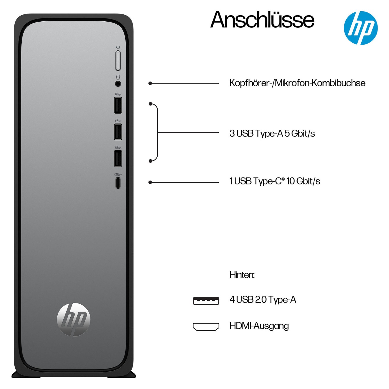 Buy HP Slim Desktop S03-0134ng i3-14100 16GB 512SSD FreeDOS in Cyprus, Nicosia, Limassol, Larnaka, Pafos