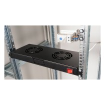 Buy Equip Lüftermodul 19' für Serverschränke. 2xLüfter RAL9005 in Cyprus, Nicosia, Limassol, Larnaka, Pafos