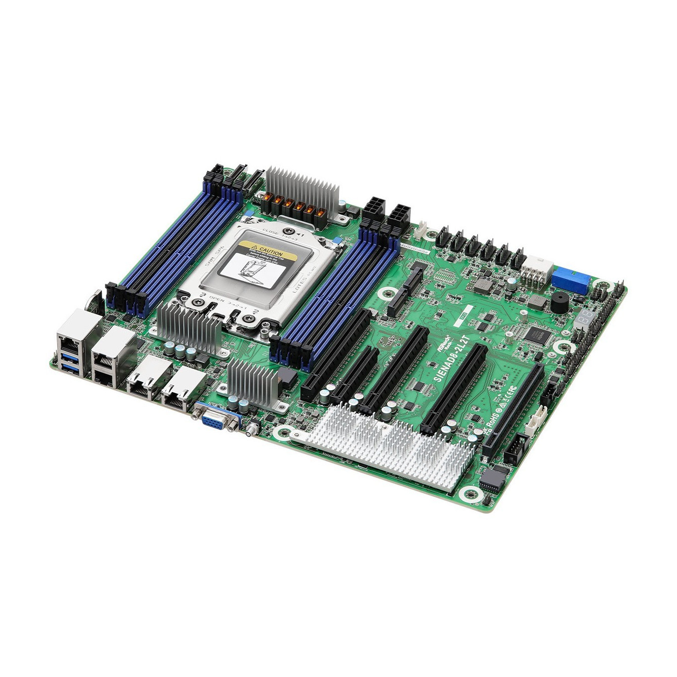 ASRock SIENAD8-2L2T - ATX SP6 Server Motherboard, AMD EPYC, DDR5 8×DIMM 4800MHz, PCIe 5.0, Dual 10GbE