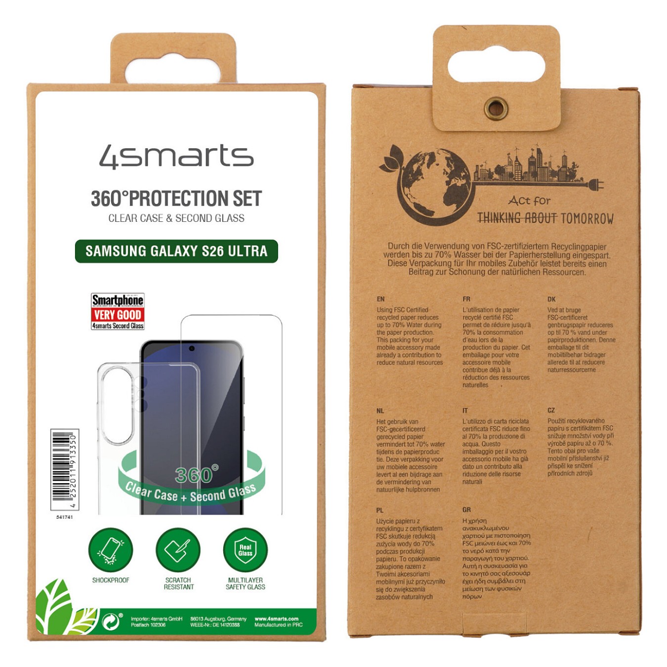 Buy 4smarts 360 Protection Set Samsung Galaxy S26 Ultra -clear in Cyprus, Nicosia, Limassol, Larnaka, Pafos
