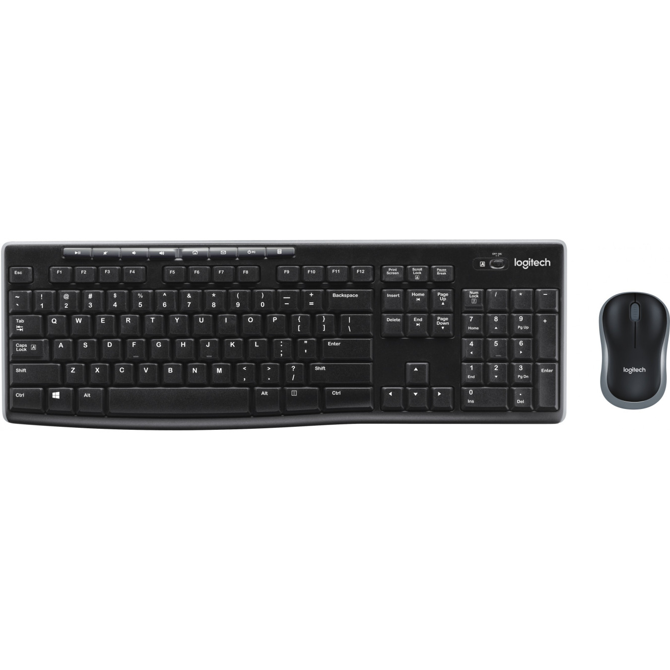 Logitech Desktop MK270 - Wireless Combo - AZERTY French, Full-size 100%, 2.4GHz RF, Black — Buy in Cyprus with Fast Delivery