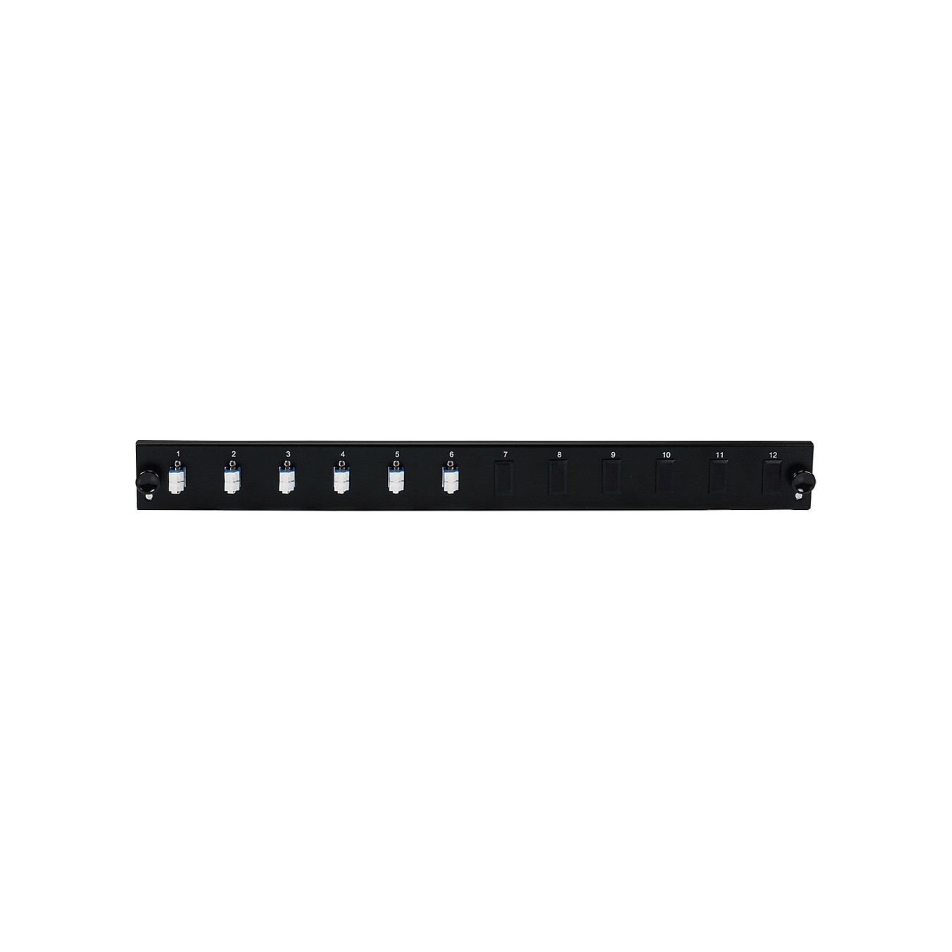 Buy EFB Bestckte 12 Port Frontblende mit 6 x LC Duplex Kupplung OM4 vertikal, schwarz in Cyprus, Nicosia, Limassol, Larnaka, Paf