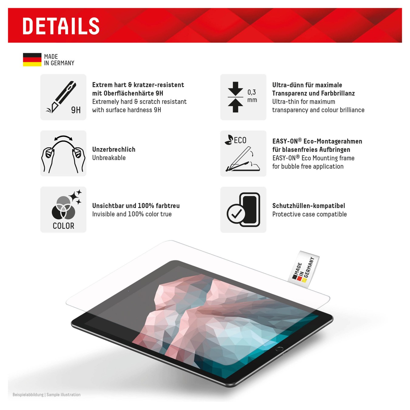 Buy DISPLEX Tablet Glasschutzfolie für Samsung Galaxy Tab A9 A11 in Cyprus, Nicosia, Limassol, Larnaka, Pafos
