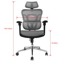 Buy Equip Ergonomischer Bürostuhl+Kopf Armstützen grau lite Retail in Cyprus, Nicosia, Limassol, Larnaka, Pafos