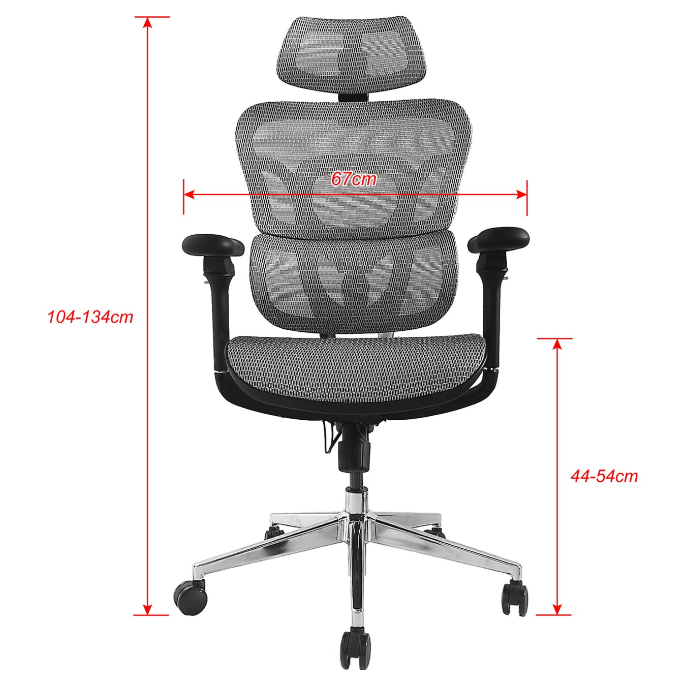 Buy Equip Ergonomischer Bürostuhl+Kopf Armstützen grau lite Retail in Cyprus, Nicosia, Limassol, Larnaka, Pafos
