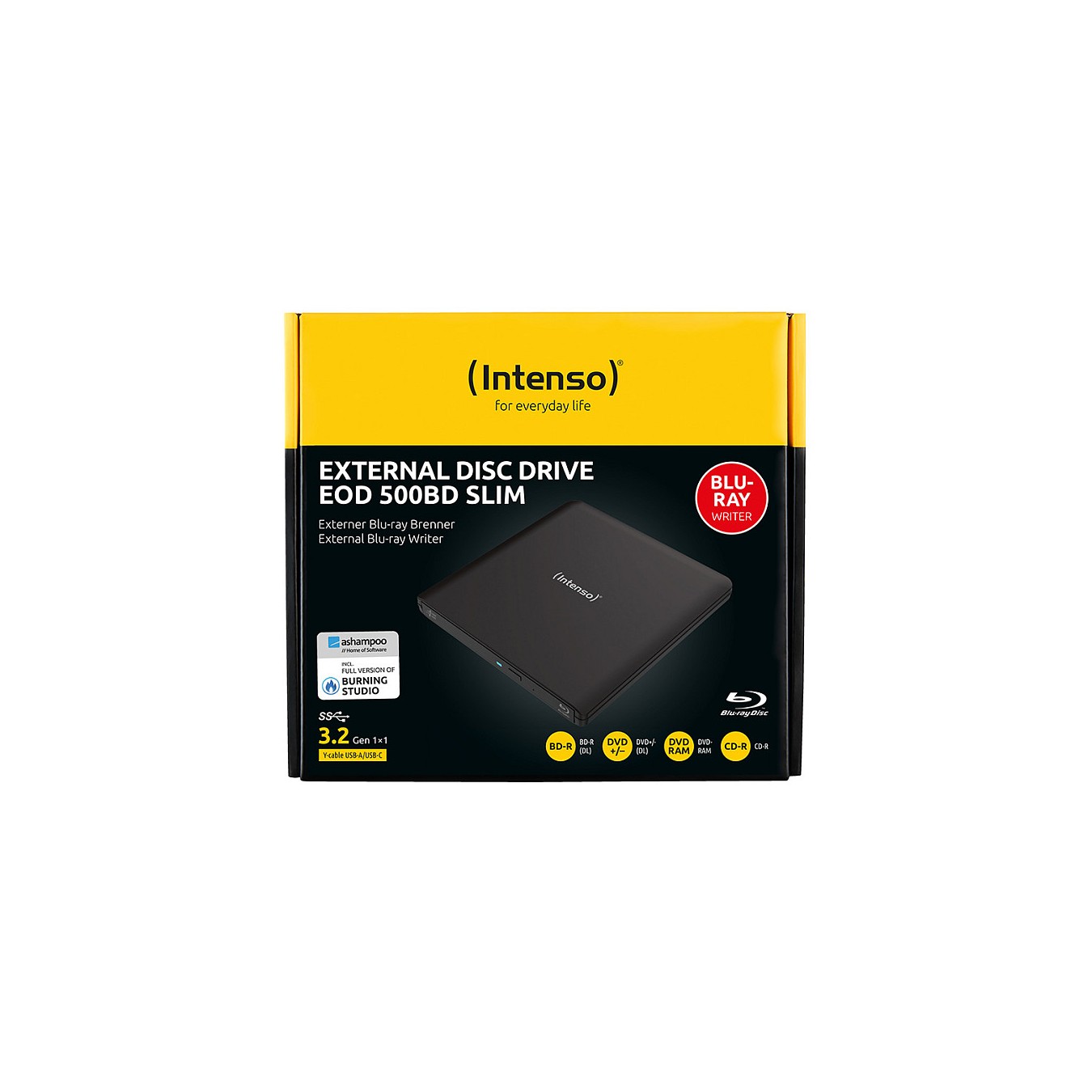 Buy Intenso EOD 500BD Slim (schwarz, USB 3.2 Gen1) in Cyprus, Nicosia, Limassol, Larnaka, Pafos