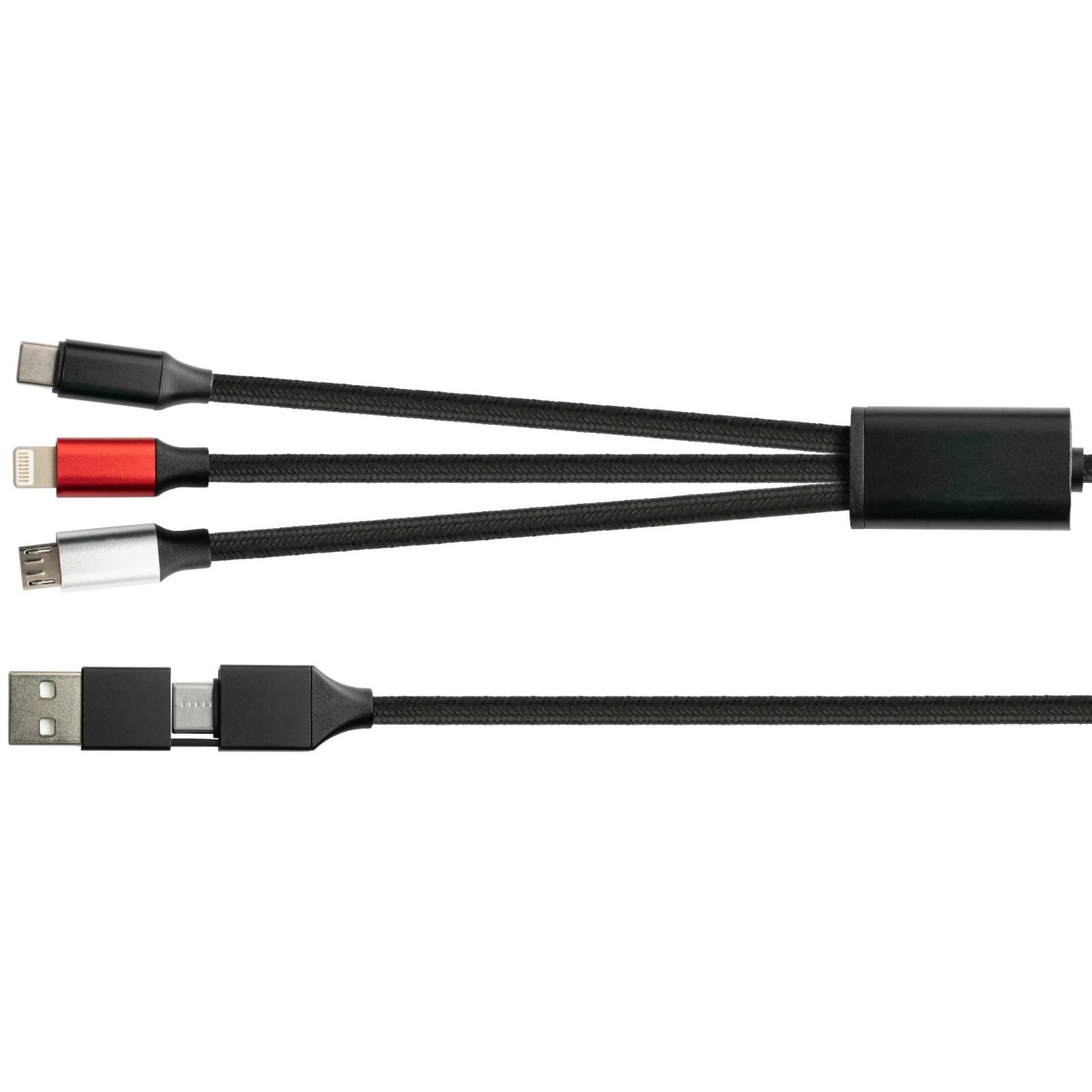 Buy PYTHON USB-C USB-A to USB-C USB Micro-B Lightning (ST-ST) 1m Ladekabel Textilmantel Schwarz in Cyprus, Nicosia, Limassol, La