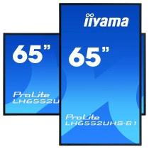 Buy IIYAMA LH6552UHS-B1 165.10cm 65Zoll UHD IPS Landscape and Portrait 500cd m2 DVI-I VGA DP 3xHDMI DP MST 2xUSB2.0 LAN R... in 