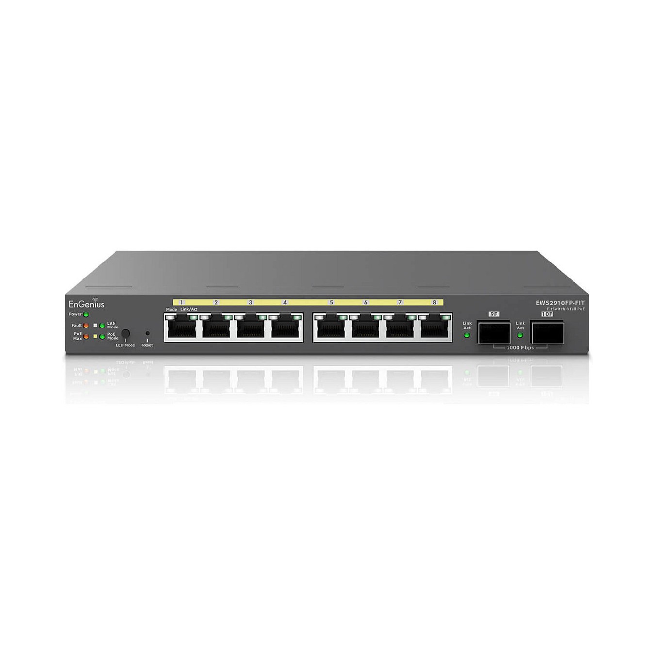 Buy Engenius Switch 8-port GbE PoE.af at(+) 130W. 2xSFP in Cyprus, Nicosia, Limassol, Larnaka, Pafos