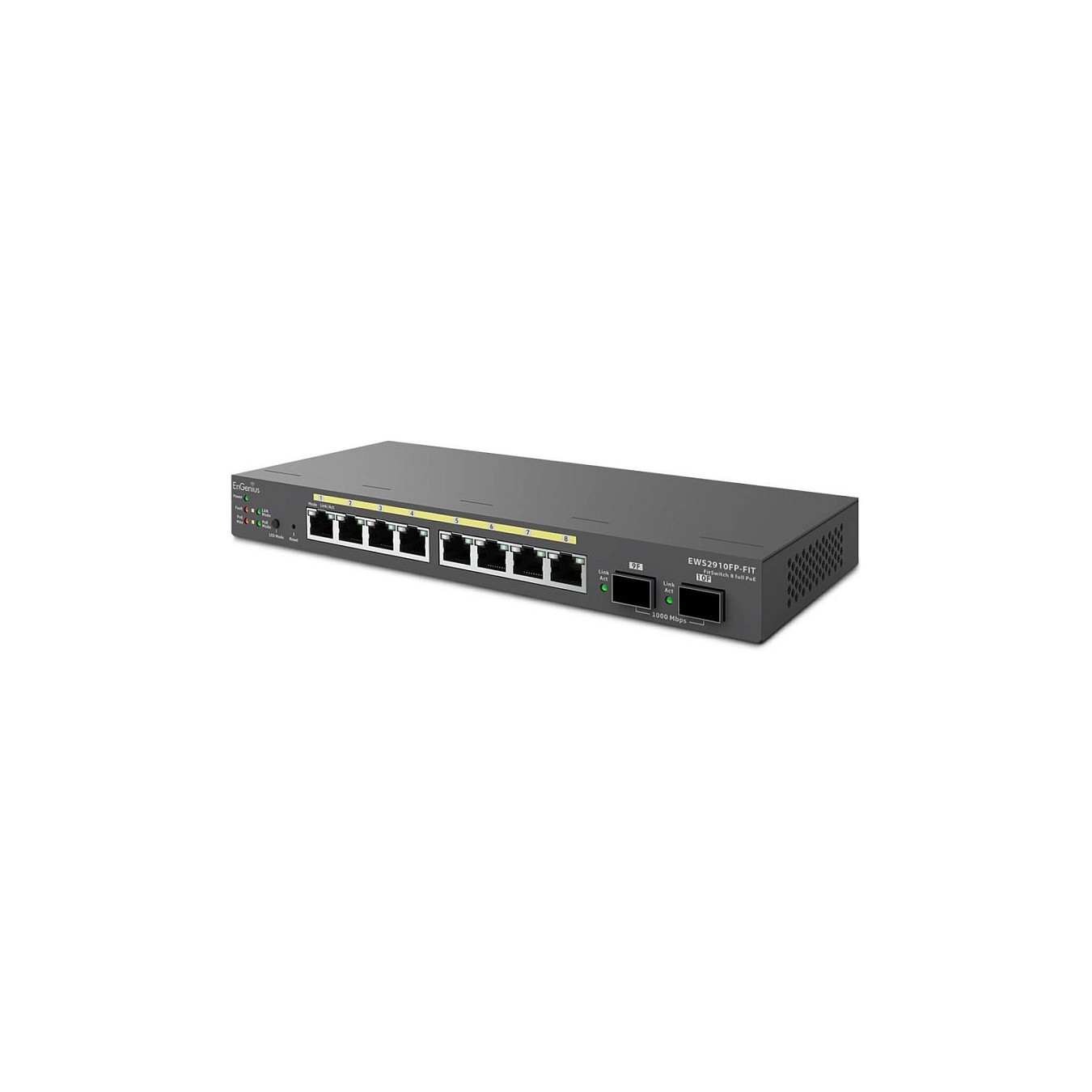 Buy Engenius Switch 8-port GbE PoE.af at(+) 130W. 2xSFP in Cyprus, Nicosia, Limassol, Larnaka, Pafos