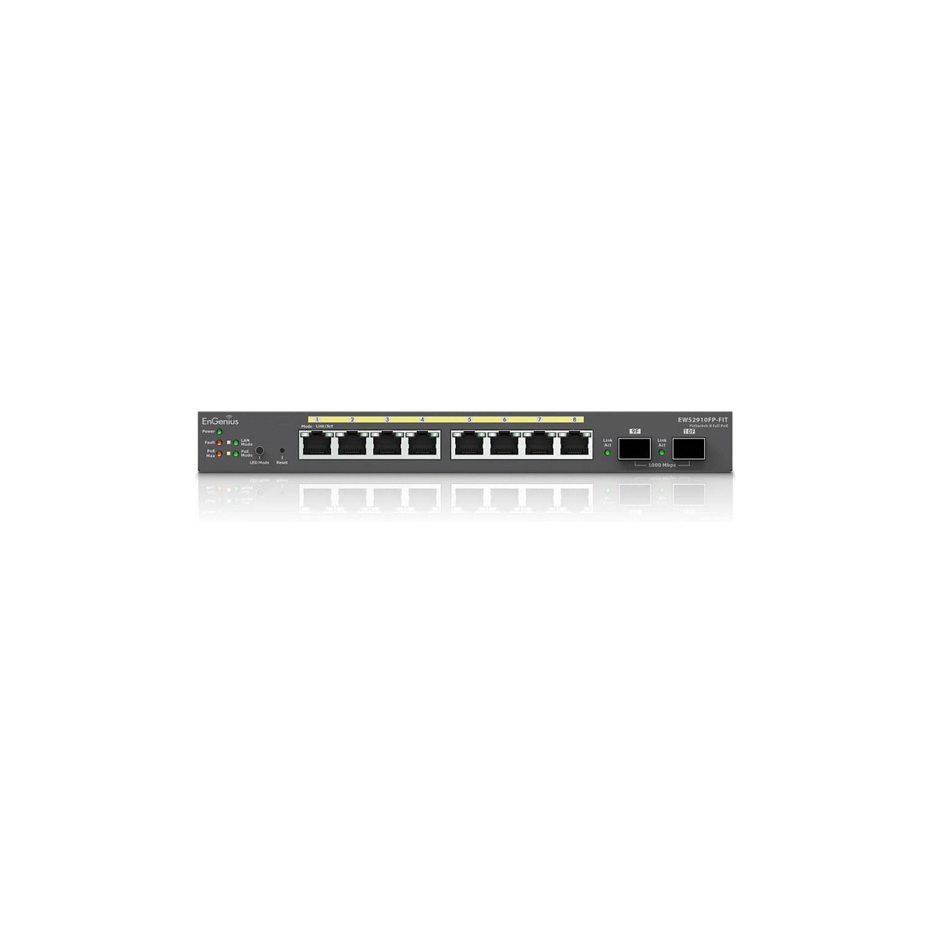 Buy Engenius Switch 8-port GbE PoE.af at(+) 130W. 2xSFP in Cyprus, Nicosia, Limassol, Larnaka, Pafos