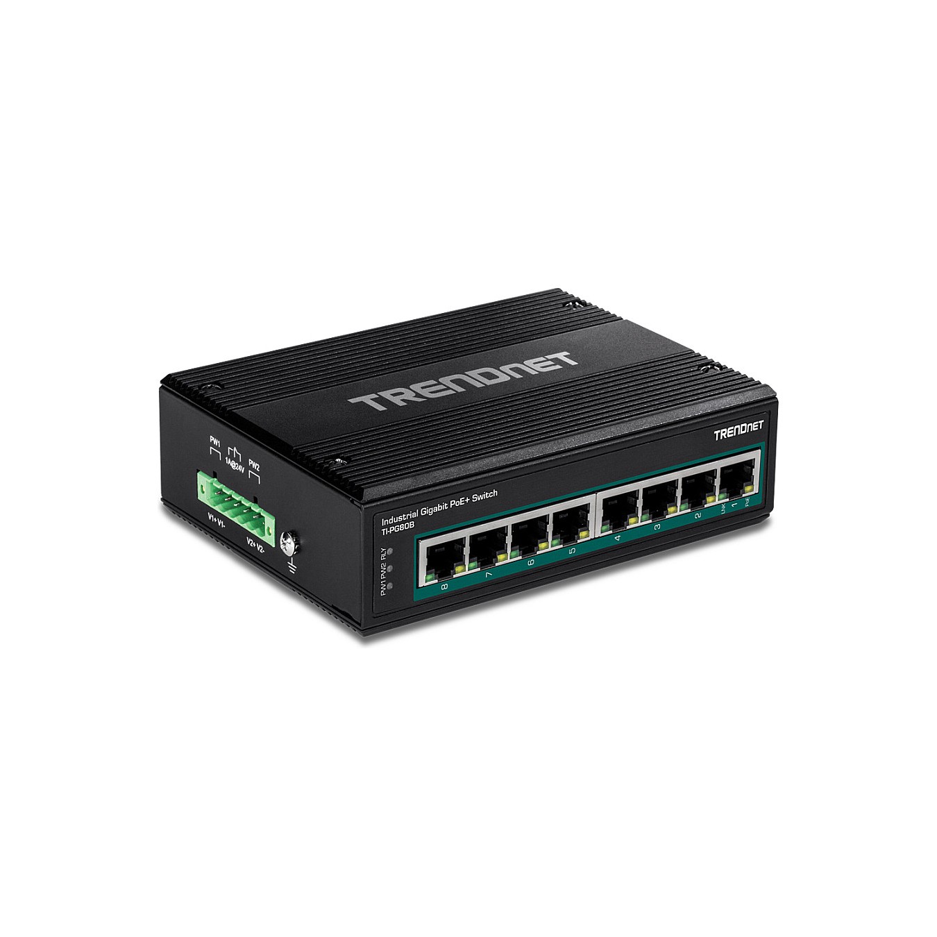 Buy TRENDnet TI-PG80B 8-Port PoE+ Switch Industrial Gigabit DIN-Rail (24-56V) in Cyprus, Nicosia, Limassol, Larnaka, Pafos