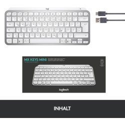 Buy Logitech MX Keys Mini - Compact Wireless QWERTZ Keyboard - Pale Gray, LED Ba... in Cyprus, Nicosia, Limassol, Larnaka, Pafos