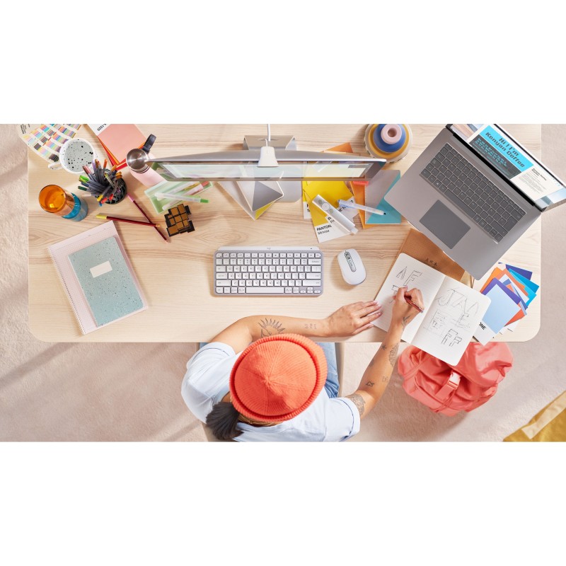 Buy Logitech MX Keys Mini - Compact Wireless QWERTZ Keyboard - Pale Gray, LED Ba... in Cyprus, Nicosia, Limassol, Larnaka, Pafos