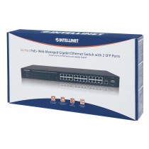 Buy INTELLINET 24-Port PoE Gigabit Switch Web-Managed 2 GBIC SFP Ports Ausgangsleistung bis zu 30 Watt pro Port PoE+ IEEE... in 