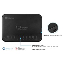 Buy GoodConnections USB Desktop Schnellladestation 200W 10-Port USB-C Schwarz in Cyprus, Nicosia, Limassol, Larnaka, Pafos