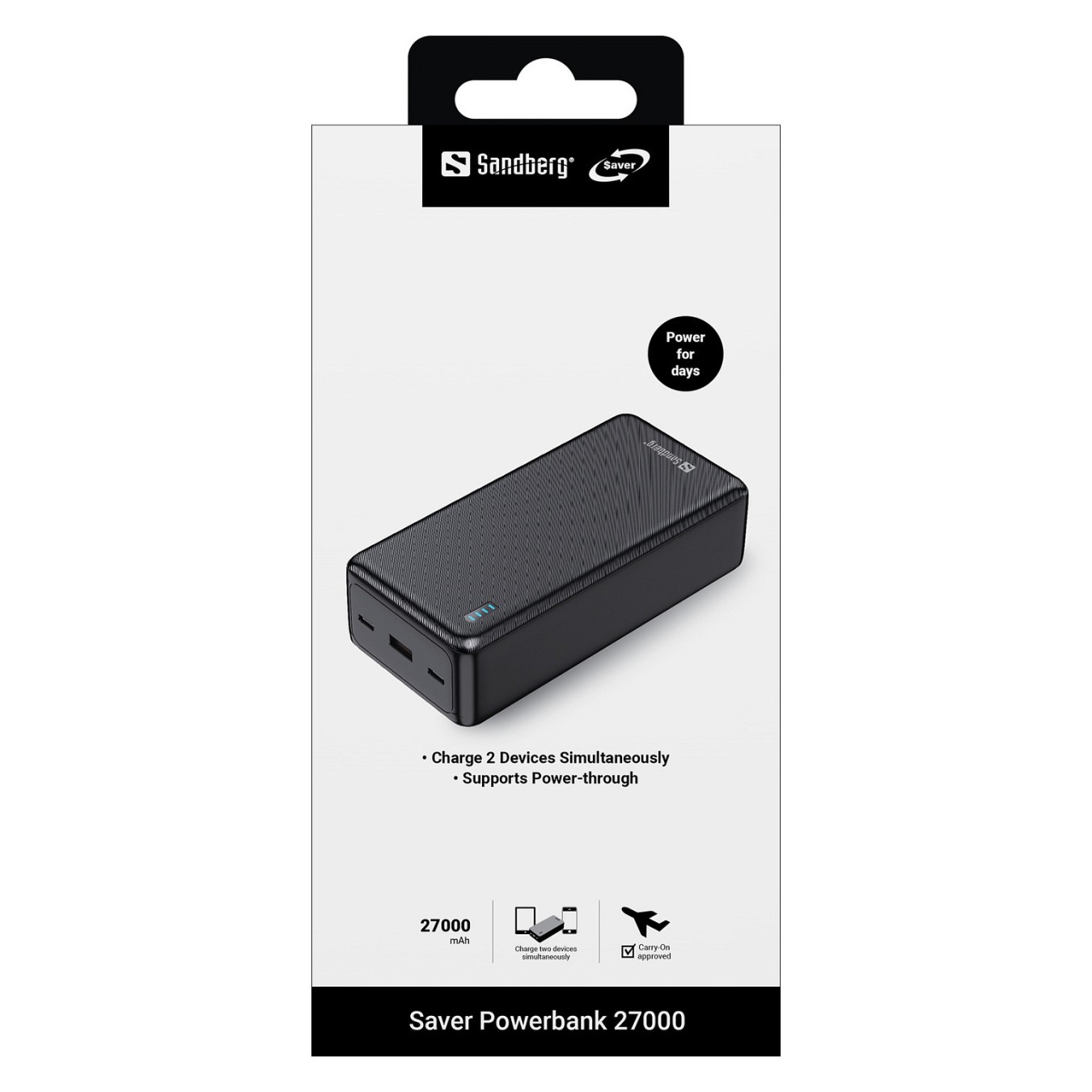 Buy SANDBERG Saver Powerbank 27000 in Cyprus, Nicosia, Limassol, Larnaka, Pafos