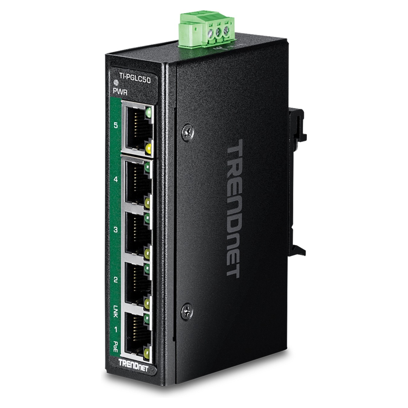 Buy TRENDnet TI-PGLC50 5-Port Gigabit PoE+ Industrial DIN-Rail Mini Switch in Cyprus, Nicosia, Limassol, Larnaka, Pafos