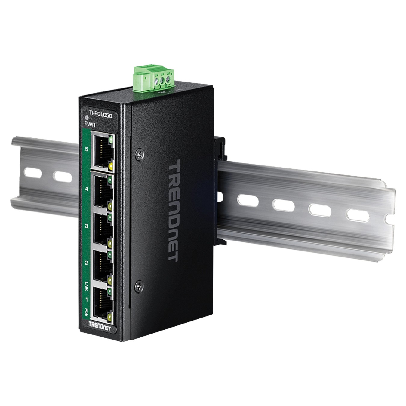 Buy TRENDnet TI-PGLC50 5-Port Gigabit PoE+ Industrial DIN-Rail Mini Switch in Cyprus, Nicosia, Limassol, Larnaka, Pafos