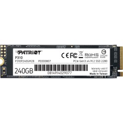 Buy Patriot P310 M.2 NVMe SSD - 240GB, PCIe 3.0 x4 (NVMe 1.3) - M.2 2280 in Cyprus, Nicosia, Limassol, Larnaka, Pafos