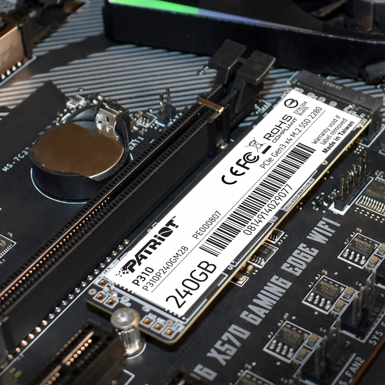 Patriot P310 M.2 NVMe SSD - 240GB, PCIe 3.0 x4 (NVMe 1.3) - M.2 2280 — Buy in Cyprus with Fast Delivery