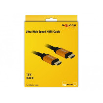 DELOCK Ultra High Speed HDMI Cable 85728 - 8K@60Hz 48Gbps, 1.5 m, Black with Gold Plugs — Buy in Cyprus with Fast Delivery