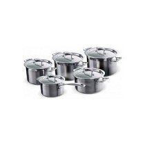 Buy Le Creuset 3-Ply Topfset fünfteilig, silber in Cyprus, Nicosia, Limassol, Larnaka, Pafos