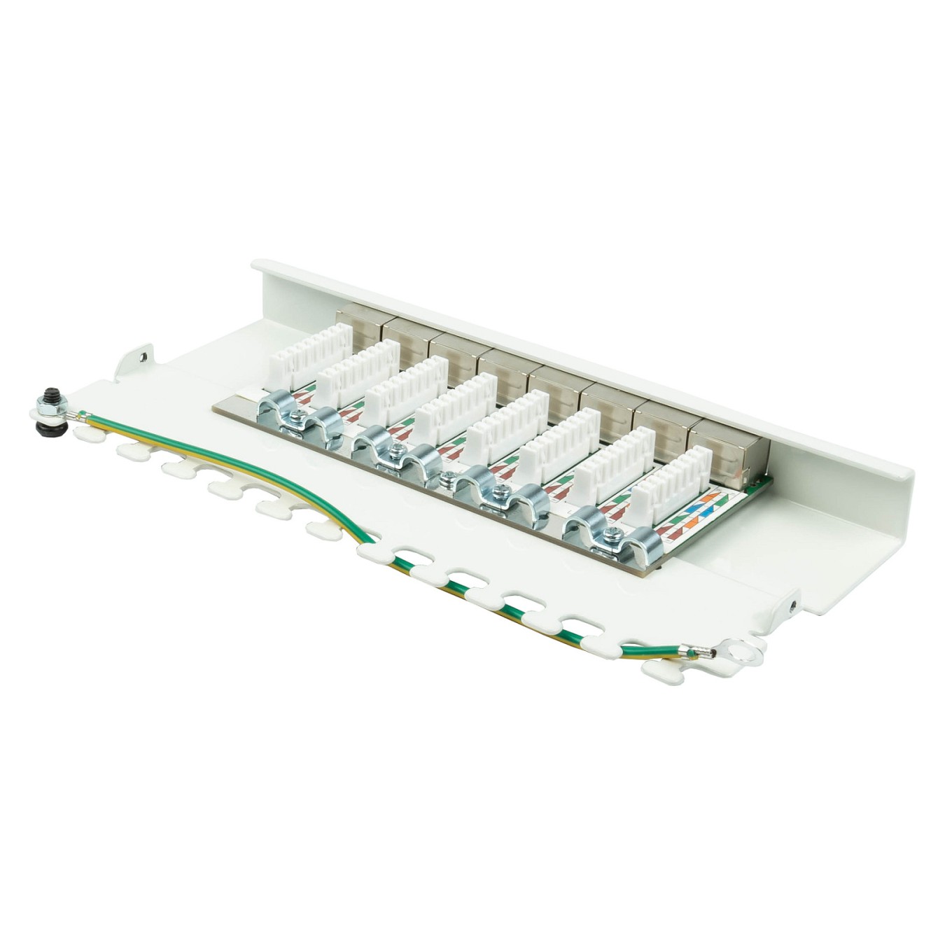 Buy Good Connections Patchpanel Cat.6A 8-Port 0,5 HE reinweiß in Cyprus, Nicosia, Limassol, Larnaka, Pafos