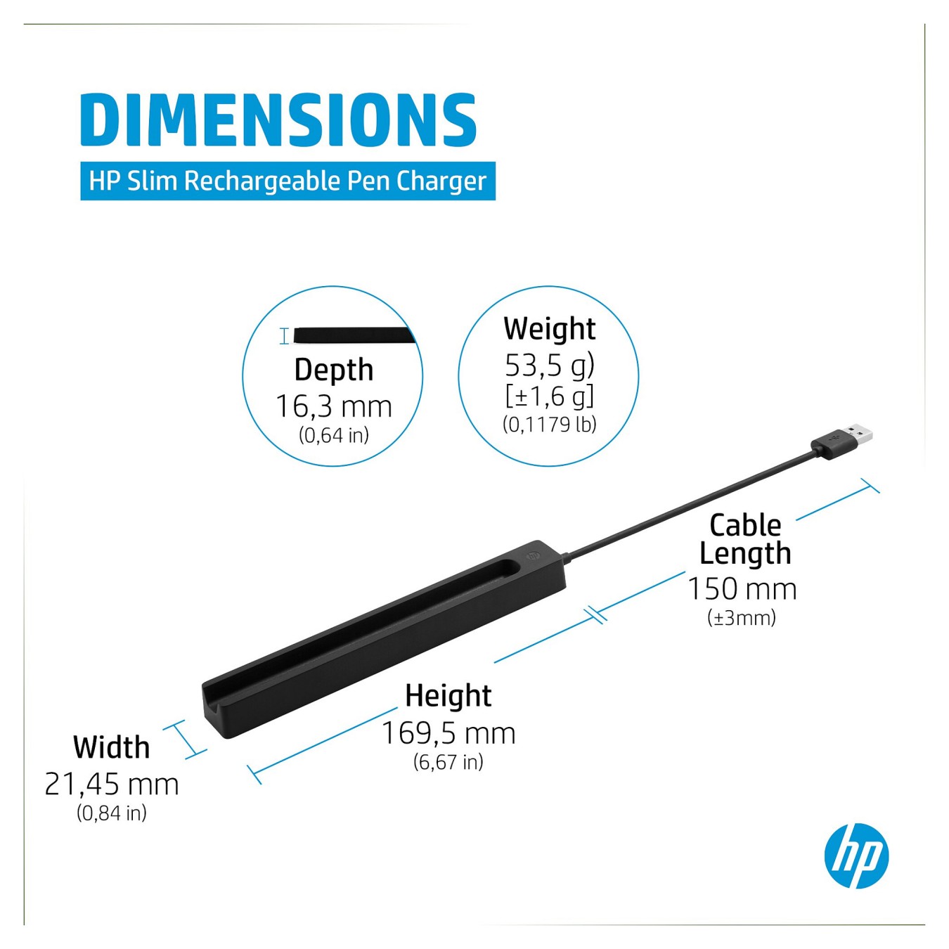 Buy HP Rechargeable Slim Pen Charger in Cyprus, Nicosia, Limassol, Larnaka, Pafos