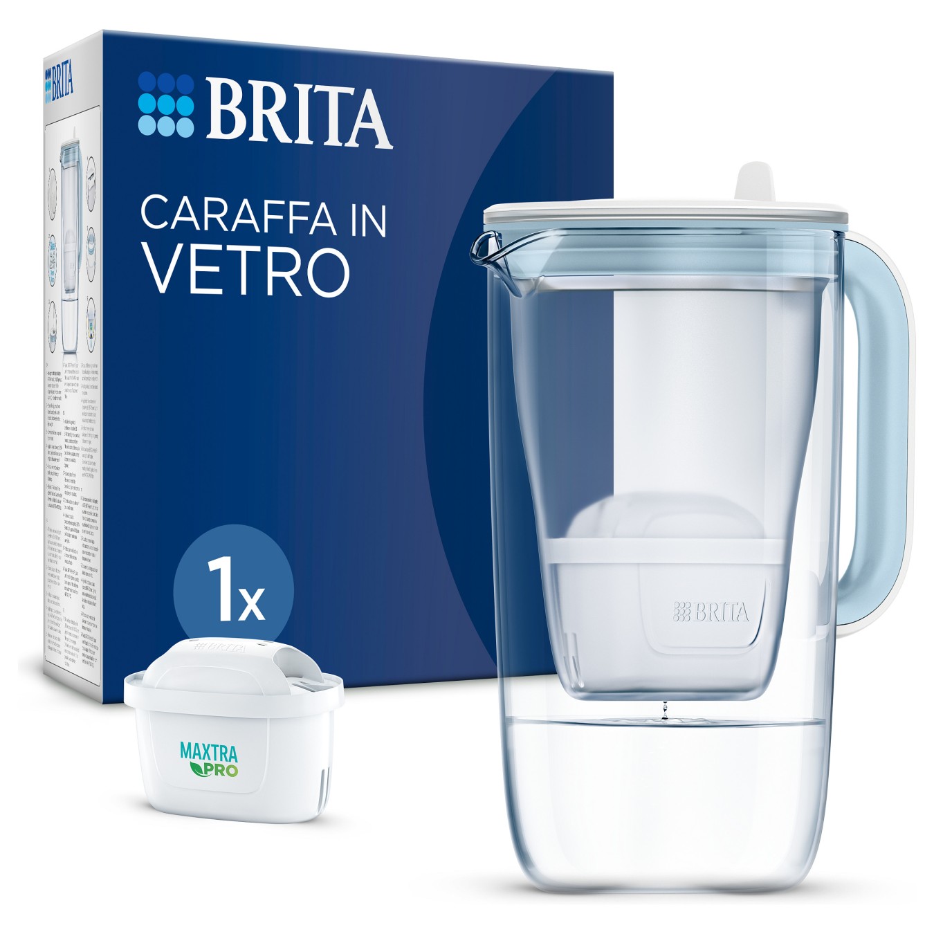 Buy BRITA Tischwasserfilter Model One Glas weiß inkl. 1 Filter in Cyprus, Nicosia, Limassol, Larnaka, Pafos