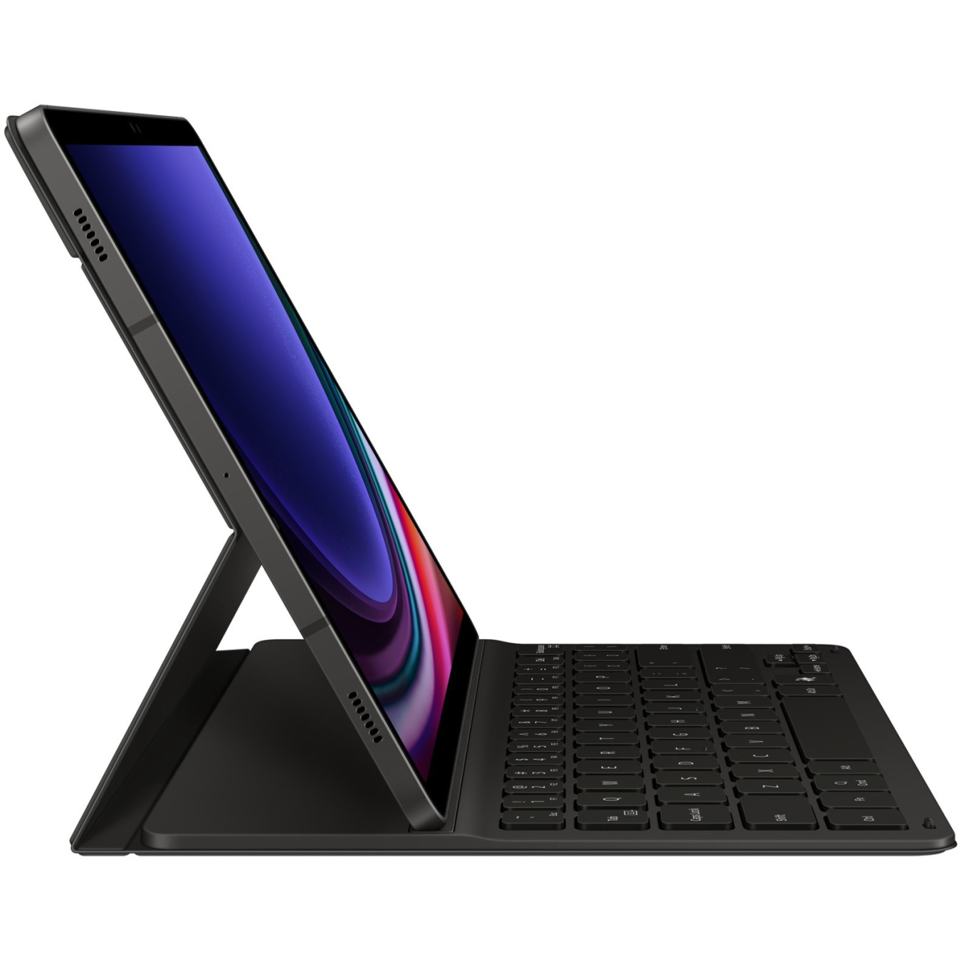 Samsung Book Cover Keyboard - EF-DX720 - Slim Keyboard Case with Touchpad & Stylus Holder, Black, for Galaxy Tab S9/S9 FE