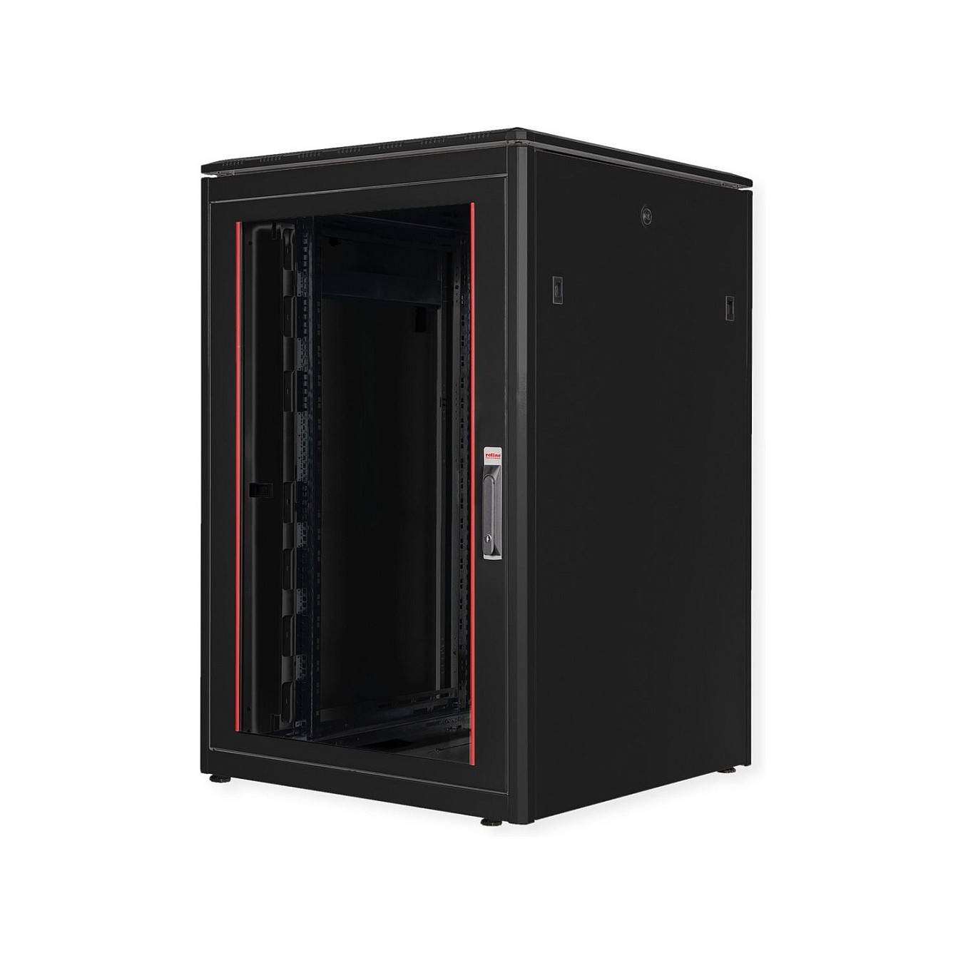 Buy ROLINE 19-Zoll Netzwerkschrank Pro 22 HE, 800x800 BxT Glastr schwarz in Cyprus, Nicosia, Limassol, Larnaka, Pafos