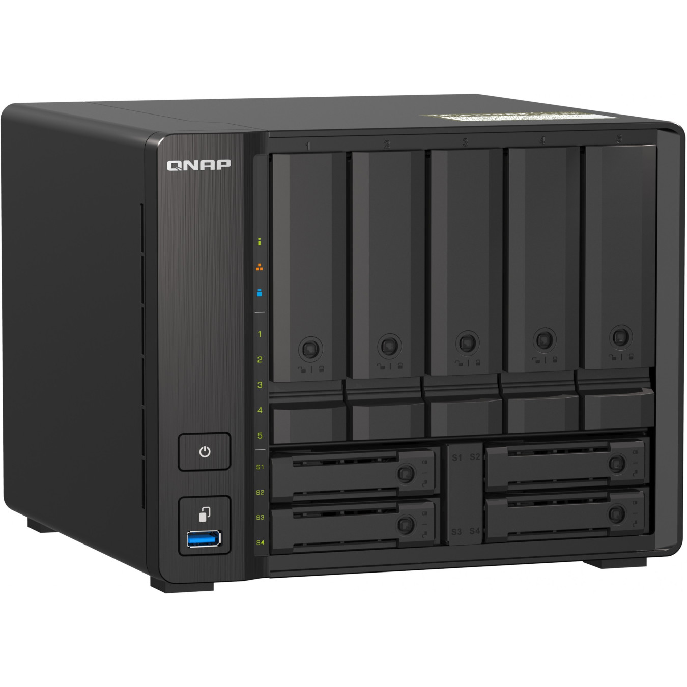 QNAP 9-Bay NAS - TS-H973AX - AMD Ryzen V1500B 2.2GHz, 32GB DDR4, SATA & U.2 NVMe, Black — Buy in Cyprus with Fast Delivery