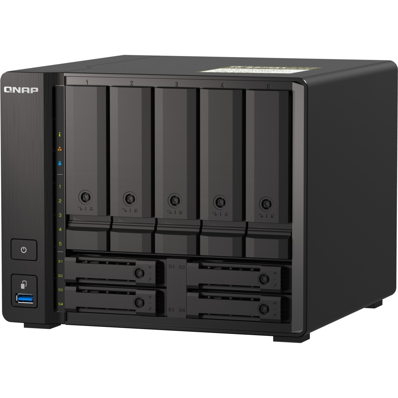 QNAP 9-Bay NAS - TS-H973AX - AMD Ryzen V1500B 2.2GHz, 32GB DDR4, SATA & U.2 NVMe, Black — Buy in Cyprus with Fast Delivery