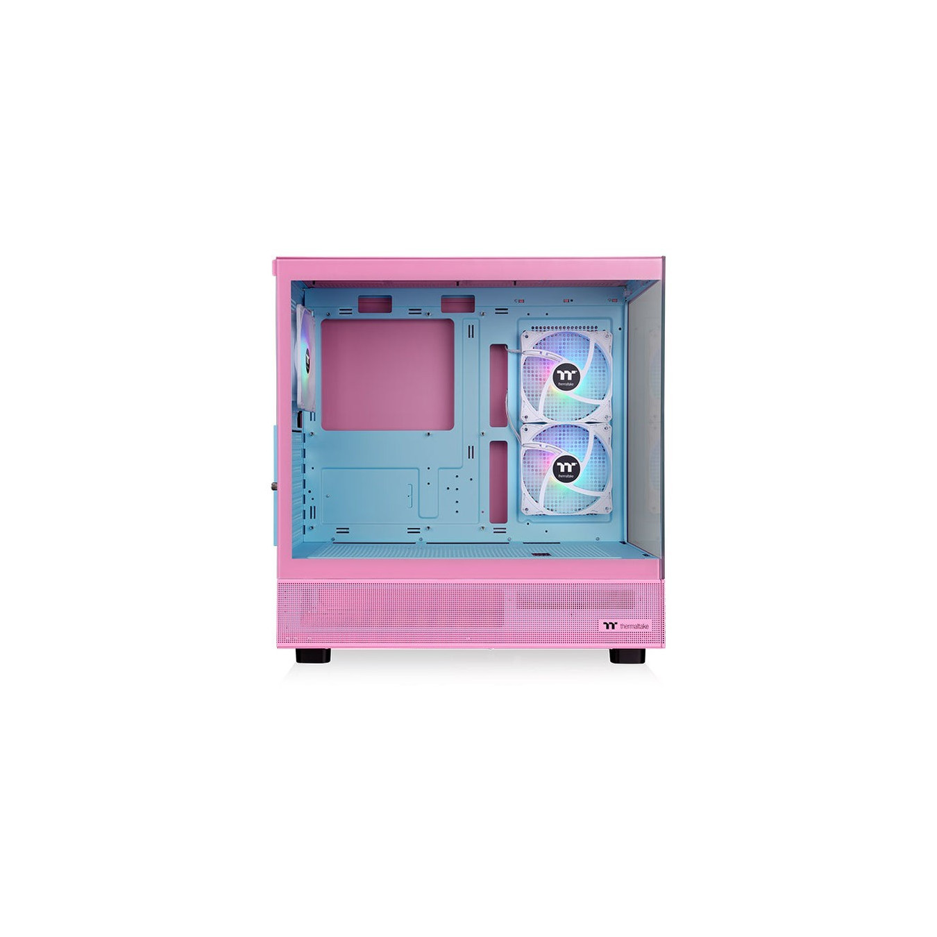 Thermaltake View 270 Plus TG ARGB - Mid Tower PC Case - Bubble Pink, Tempered Glass, E-ATX/ATX, ARGB Fans
