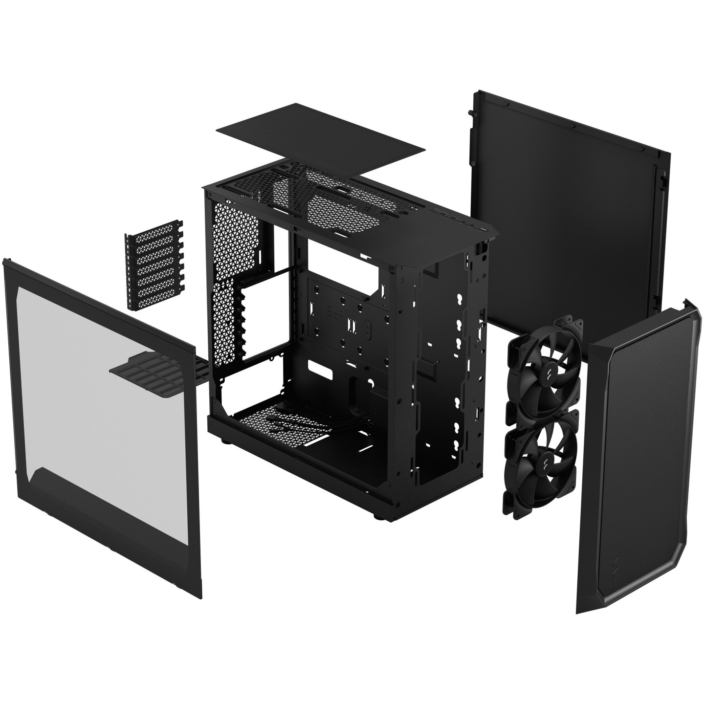 Fractal Design Focus 2 Black Tempered Glass Mid-Tower PC Case (ATX/mATX/Mini-ITX) — Buy in Cyprus with Fast Delivery