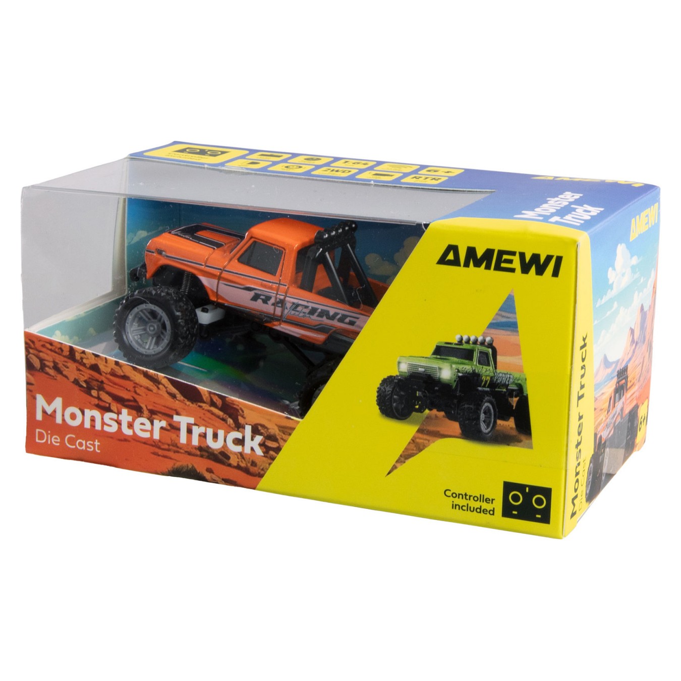 Buy Amewi RC Monstertruck DieCast 1:64 RTR orange 6+ in Cyprus, Nicosia, Limassol, Larnaka, Pafos