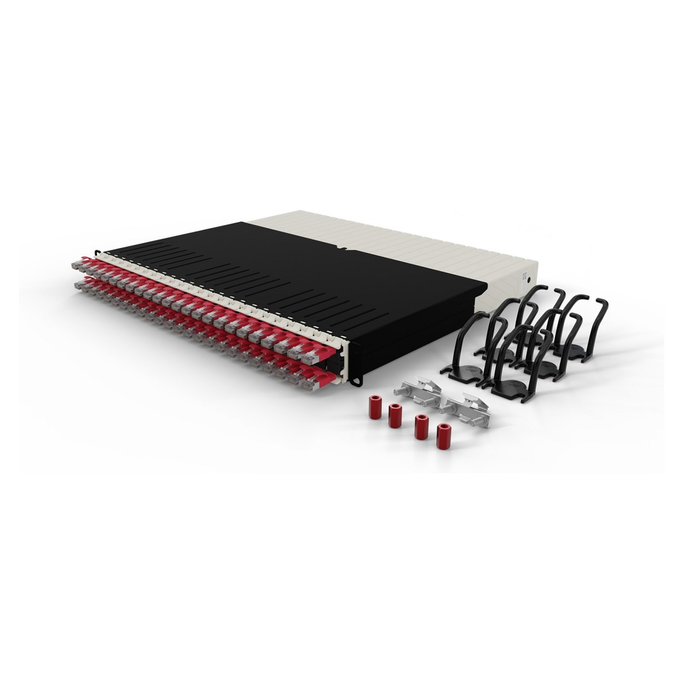 Buy Patchbox patchbox.one Kabeleinzugssystem 8RU STP (0.8 m) mit 24 Kassetten. Patchkabel Cat. 6a. U FTP. PoE. Kabel rot in Cypr
