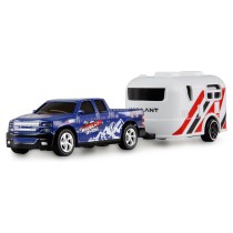 Buy Amewi RC Pickup Die Cast mit Wohnwagen 1:64 RTR blau 6+ in Cyprus, Nicosia, Limassol, Larnaka, Pafos