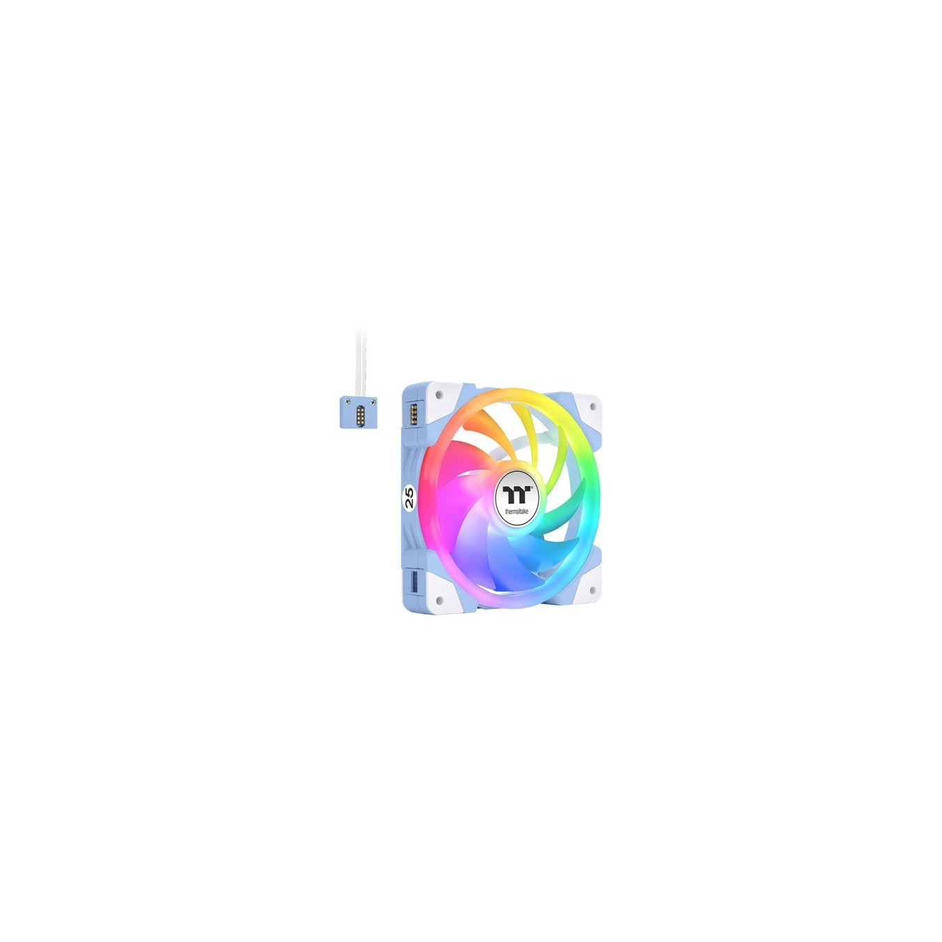 Thermaltake SWAFAN EX14 ARGB 140mm 3-Pack - Hydrangea Blue LEDs, White Frame - TT Premium Edition