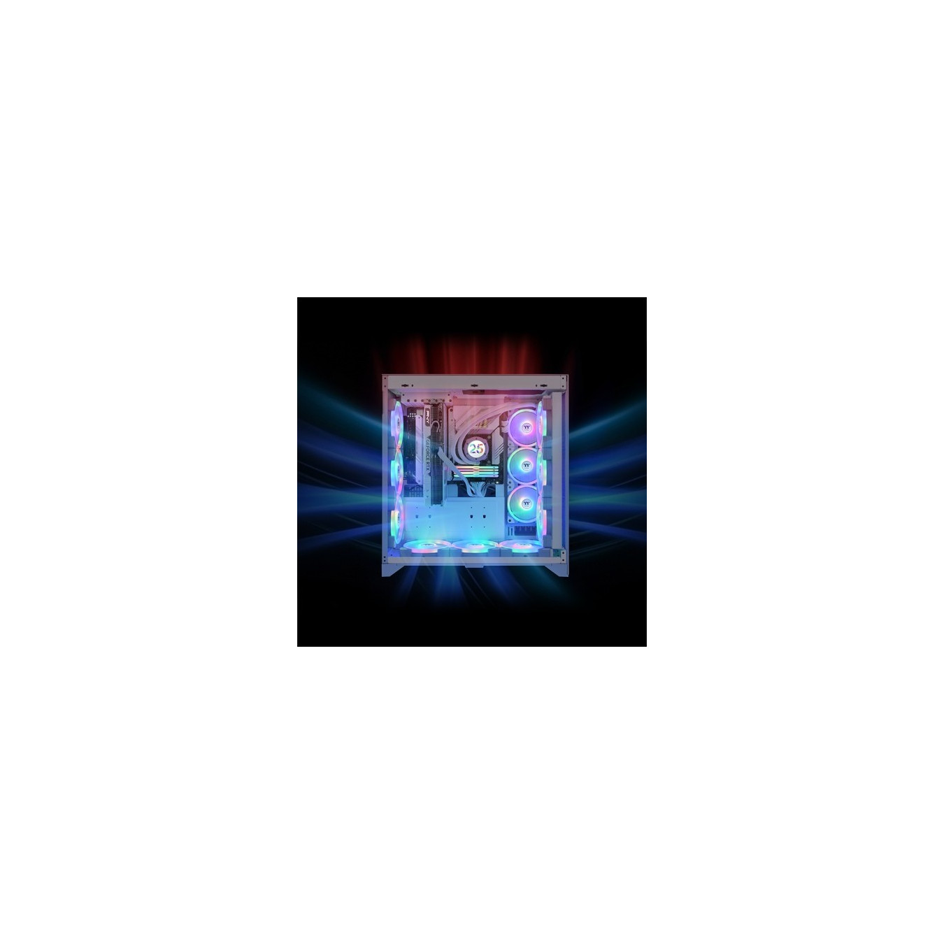 Thermaltake SWAFAN EX14 ARGB 140mm 3-Pack - Hydrangea Blue LEDs, White Frame - TT Premium Edition