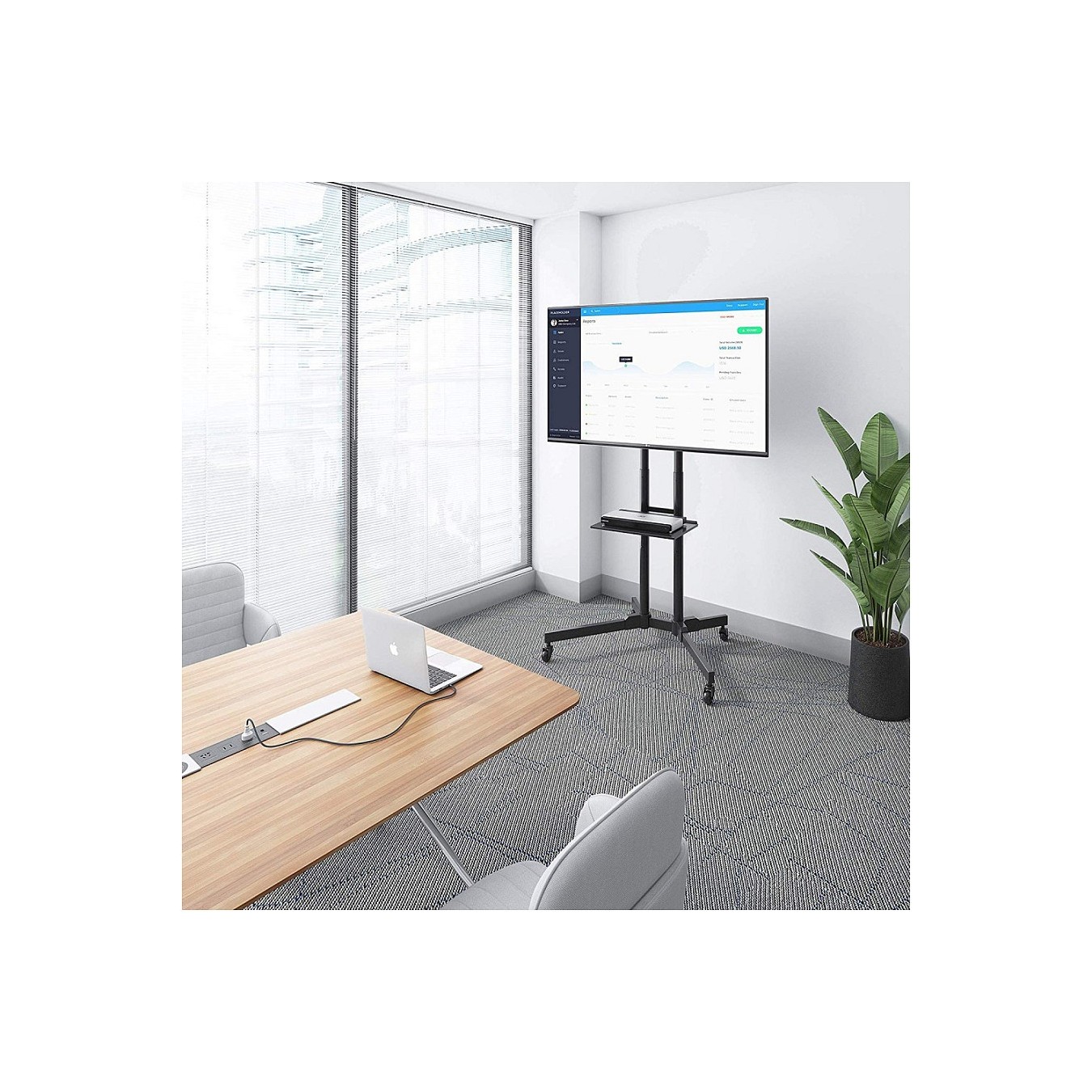 Buy Techly TV LED LCD Wagen f. LCD LED TV 30'-65' höhenverstellb in Cyprus, Nicosia, Limassol, Larnaka, Pafos