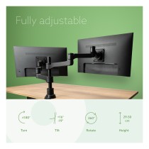Buy R-Go Monitorarm 0'-32' 2TFT Max.8KG(2x) Zepher4 silb. in Cyprus, Nicosia, Limassol, Larnaka, Pafos