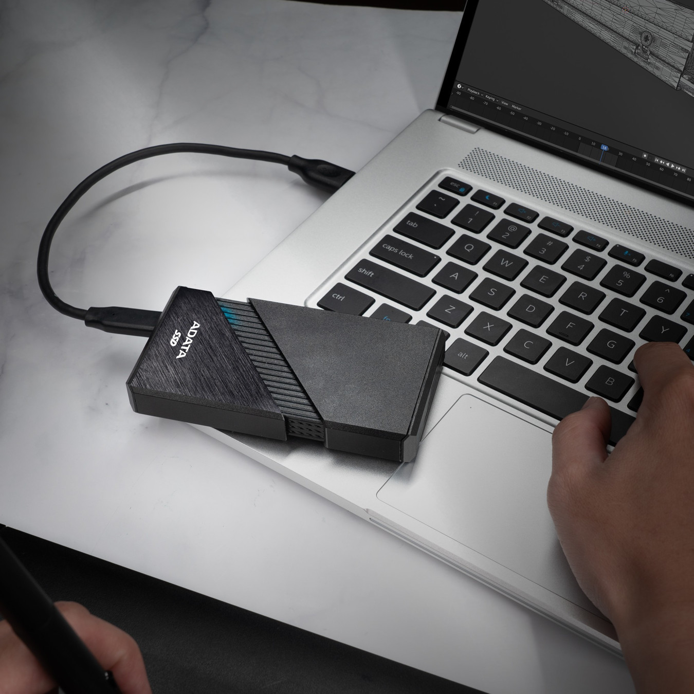 ADATA SE920 Portable SSD - 1TB - USB-C (USB 3.2 Gen2), 3800 MB/s, Black — Buy in Cyprus with Fast Delivery