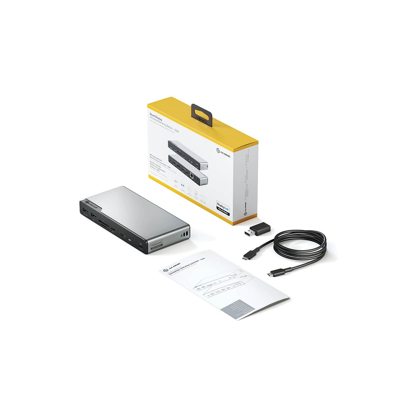 Buy Alogic 14-in-1 USB-C PD DV4 Quad Display Docking Station Space Gr in Cyprus, Nicosia, Limassol, Larnaka, Pafos