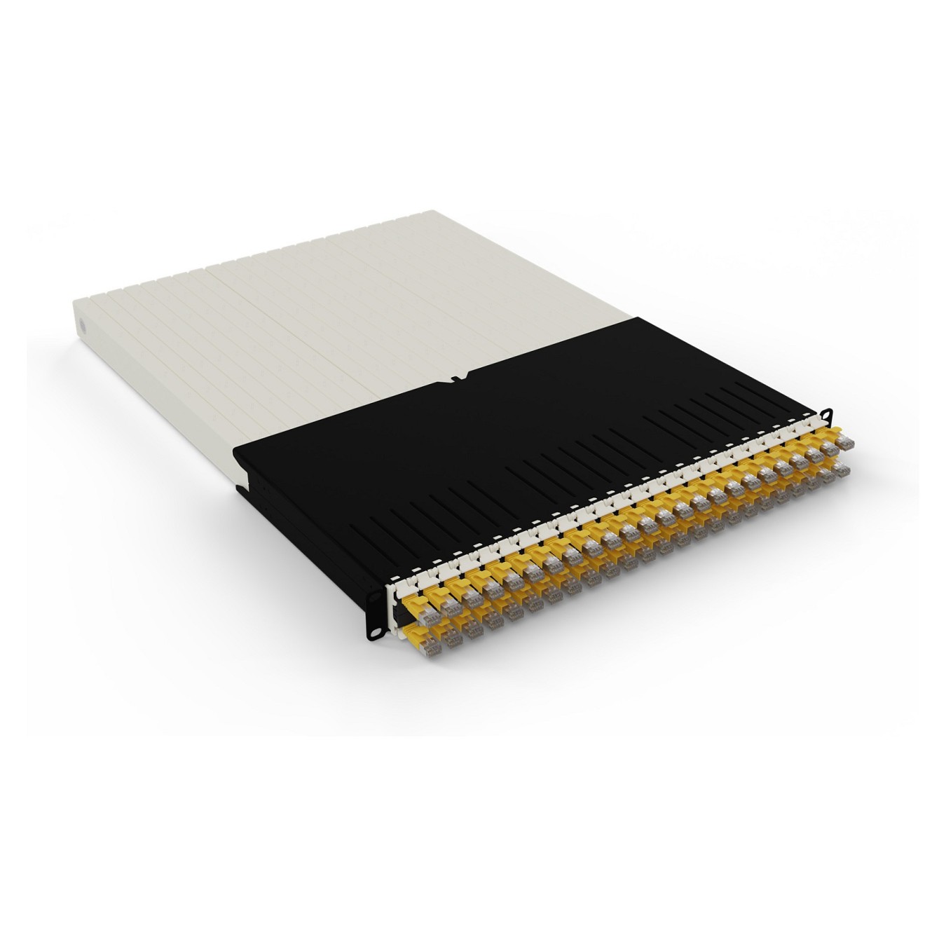 Buy Patchbox patchbox.one Kabeleinzugssystem 30RU STP (1.8 m) mit 24 Kassetten. Patchkabel Cat. 6a. U FTP. PoE. Kabel gelb in Cy