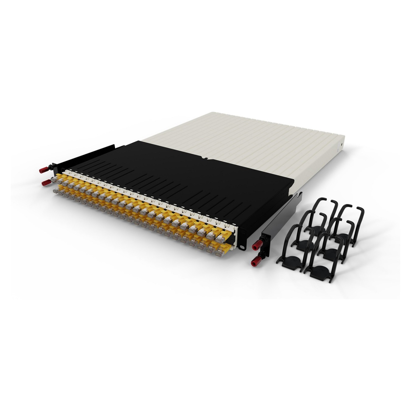 Buy Patchbox patchbox.one Kabeleinzugssystem 30RU STP (1.8 m) mit 24 Kassetten. Patchkabel Cat. 6a. U FTP. PoE. Kabel gelb in Cy