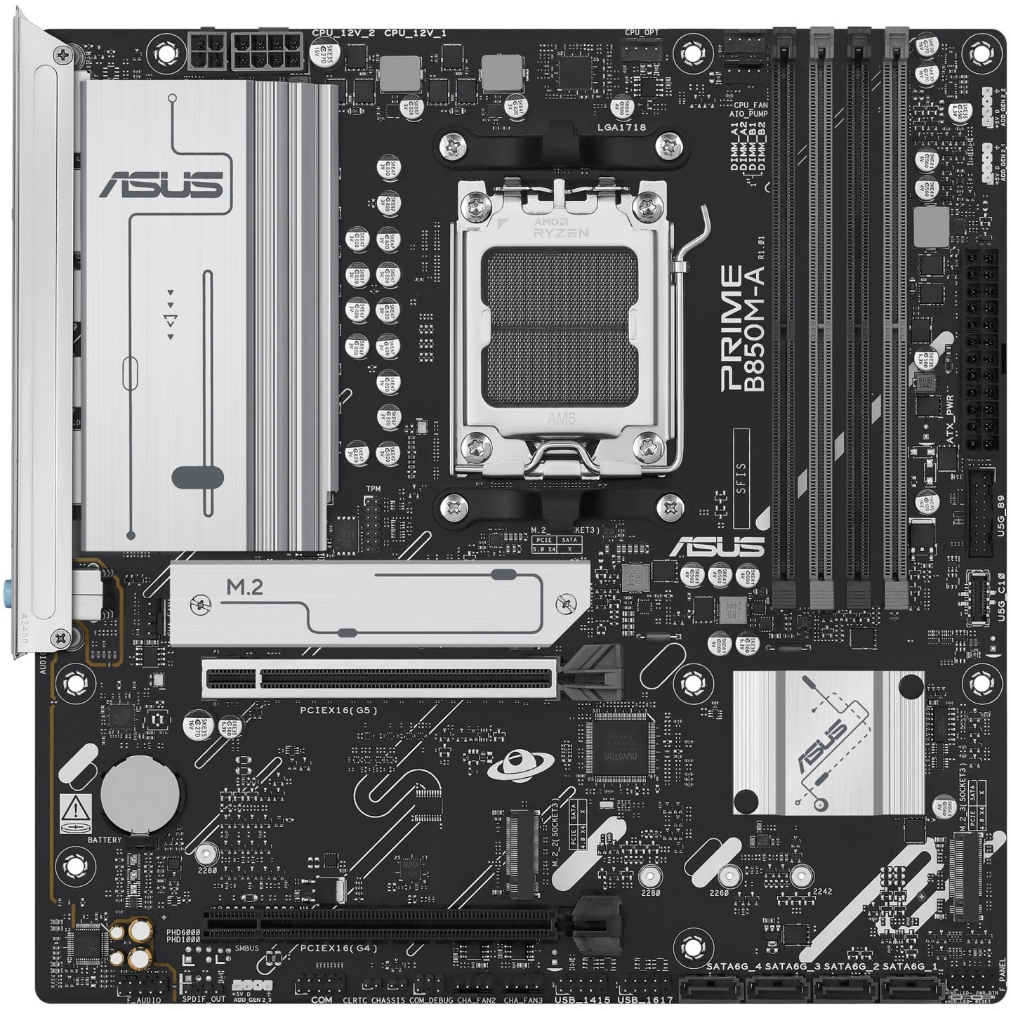 ASUS PRIME B850M-A-CSM AM5 micro-ATX mATX Motherboard DDR5 256GB 3xM.2 PCIe5 (Boxed) — Buy in Cyprus with Fast Delivery